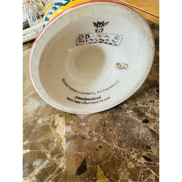 Dana Simson handpainted Cat Tall Cup Mug - Picture 4 of 5